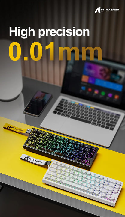 ATTACK SHARK X68HE Magnetic Keyboard Red Wired Mechanical for Pro Gaming 0.01mm Rapid Trigg 8000Hz SOCD/Rs 0.125ms 128K Rate